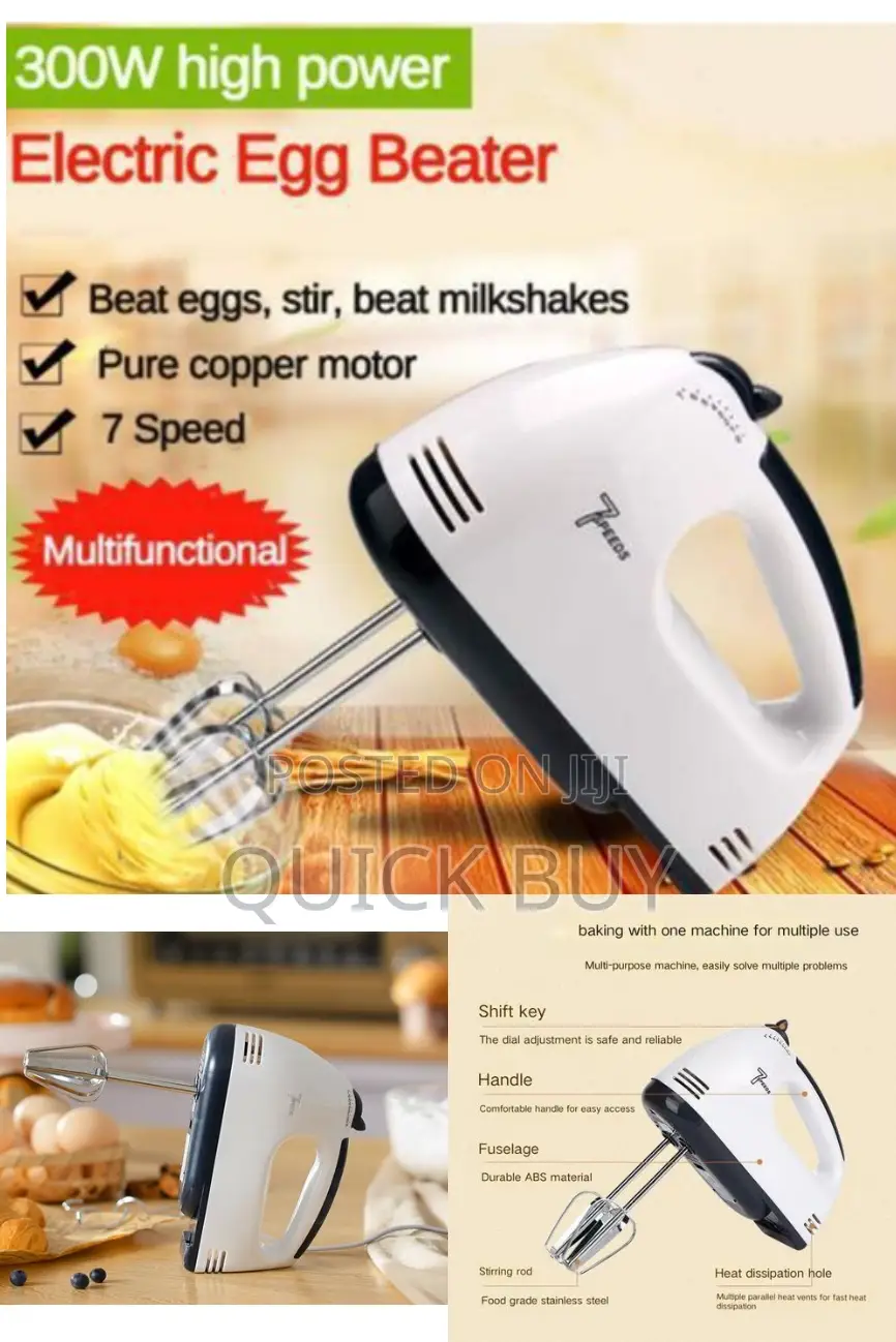 Electric Hand Mixer for Cake - White