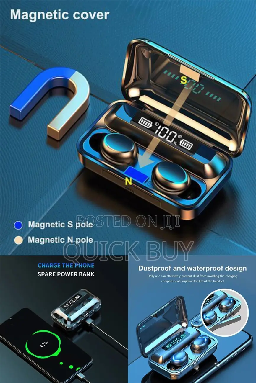 Bluetooth Earbuds TWS Wireless Earphone Fingerprint Touch