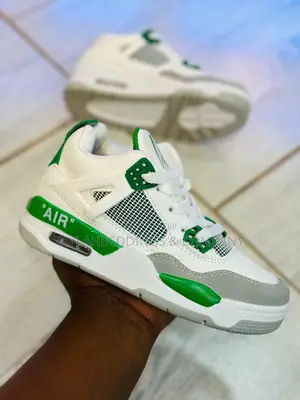 Kids Air Jordan 4 Retro Green Shoes