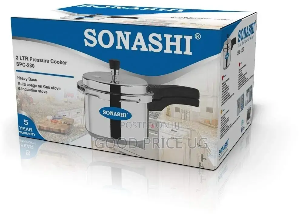 3 Litres Sonashi Pressure Cooker With Handle.