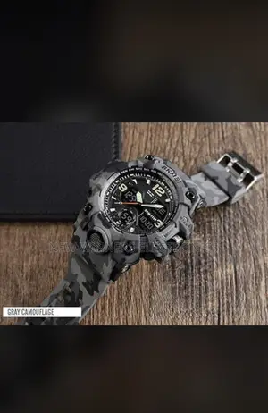 G-Shock Digital and Analogue Watch Gray Camouflage