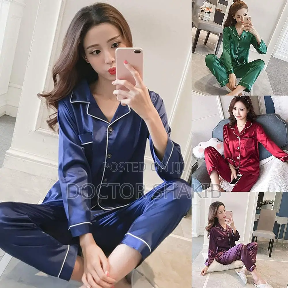 2pcs Silk Pyjama Set