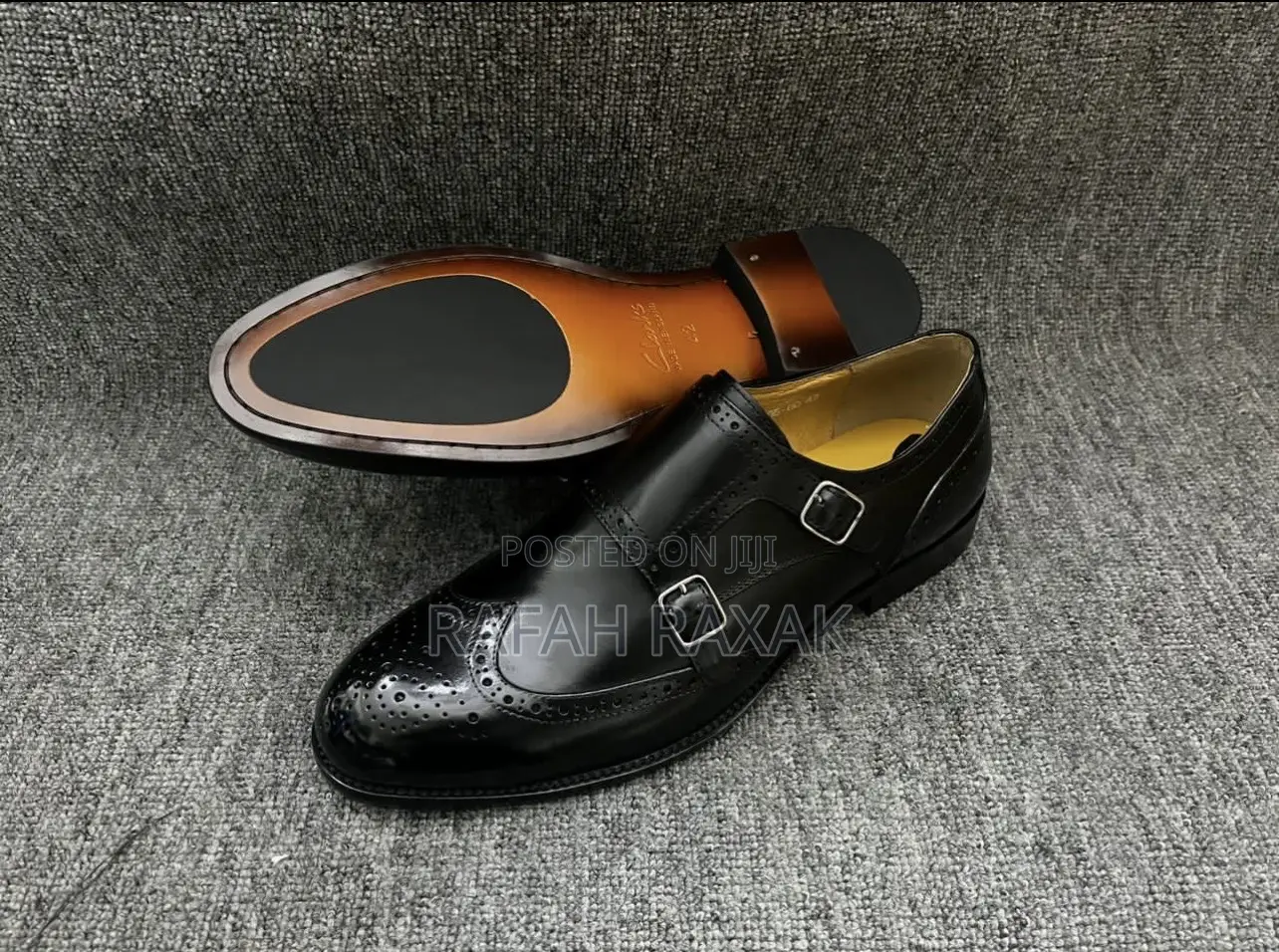 Original Black Clarks Double Breast Oxfords
