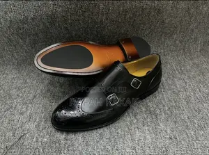 Original Black Clarks Double Breast Oxfords
