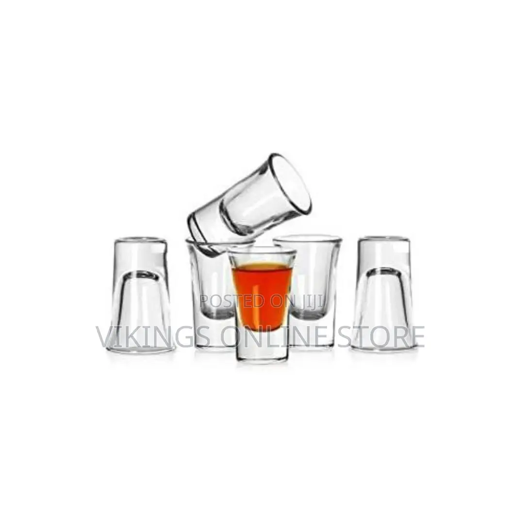 6 Pieces of Heavy Base Shot Glasses - Clear