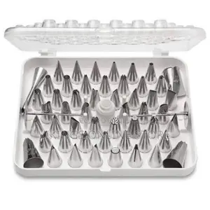 52 Piece Icing Piping Nozzle Tips - Silver