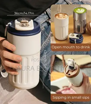 Coffee Thermos Mug With Temperature Display