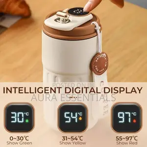 Coffee Thermos Mug With Temperature Display