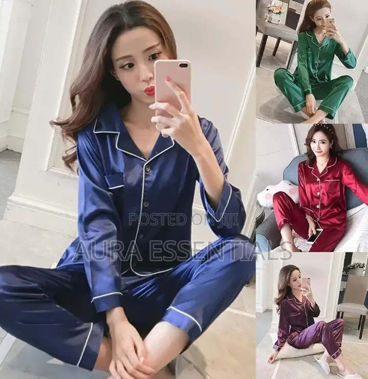 2 Pieces Silk Pyjama Set