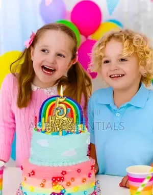 Happy Birthday Gold Number Candle