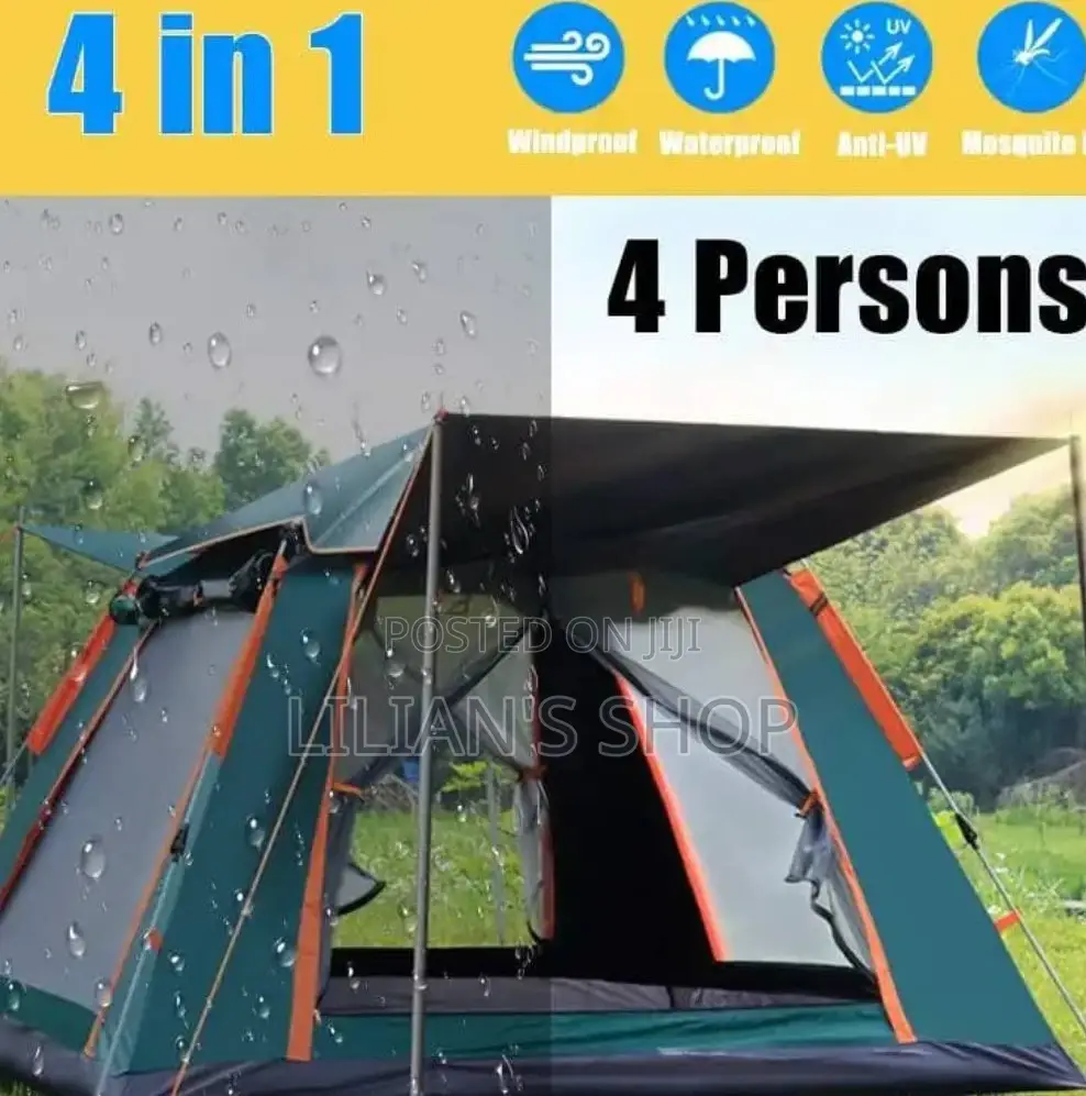 4 People Heavyduty Automatic Camping Tent