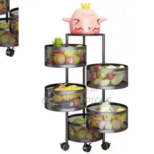 Metallic Rotating Vegetable Storage Rack