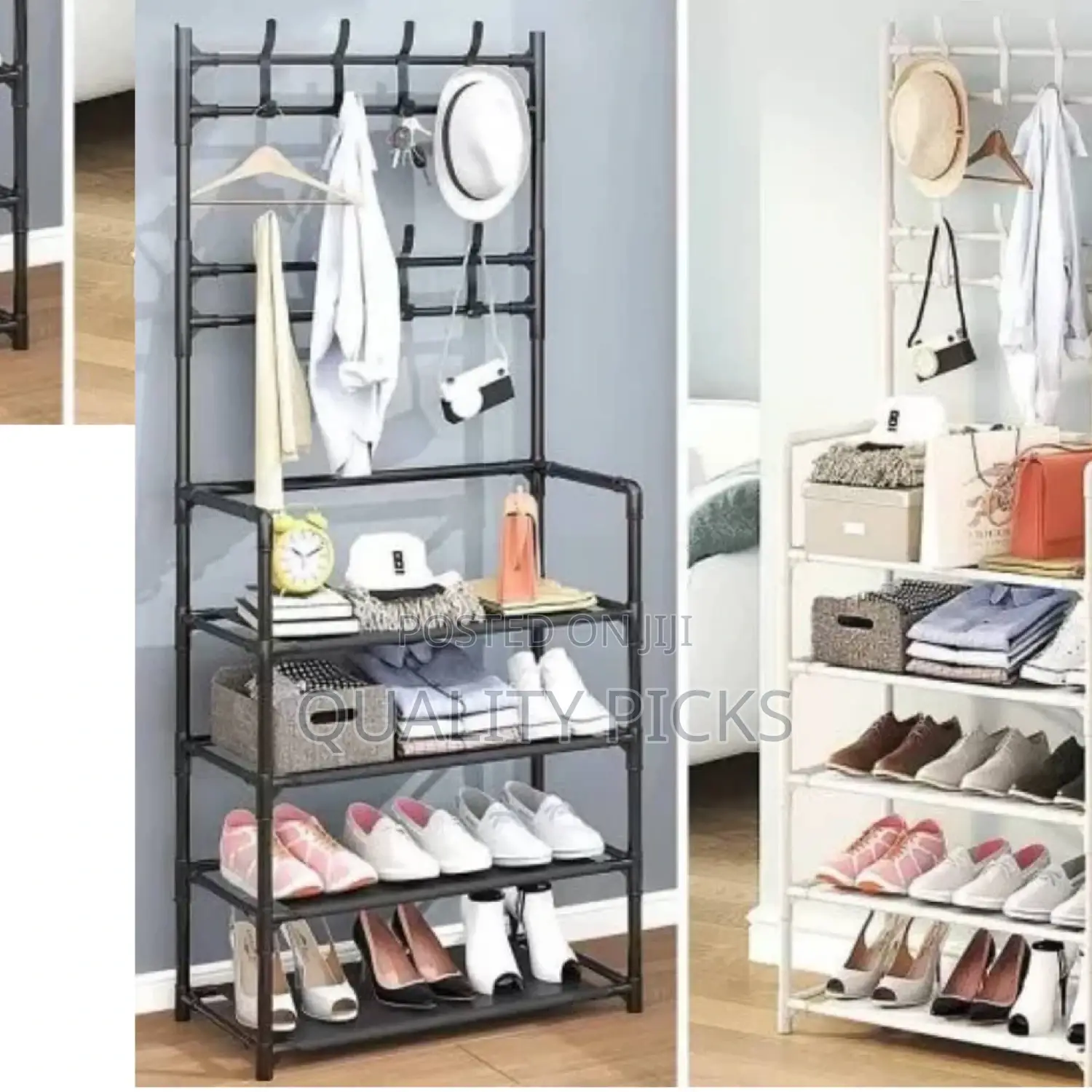 Metallic Hat and Shoe Rack