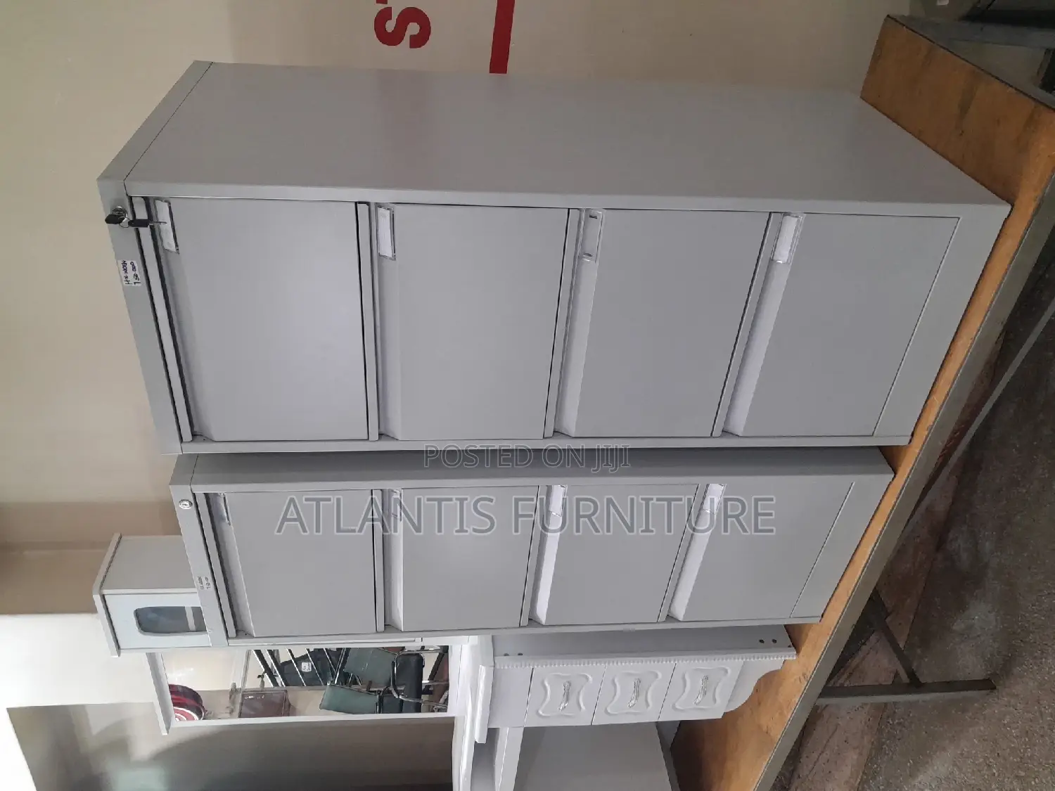 Silver Heavy Duty File Cabinet Four Drower