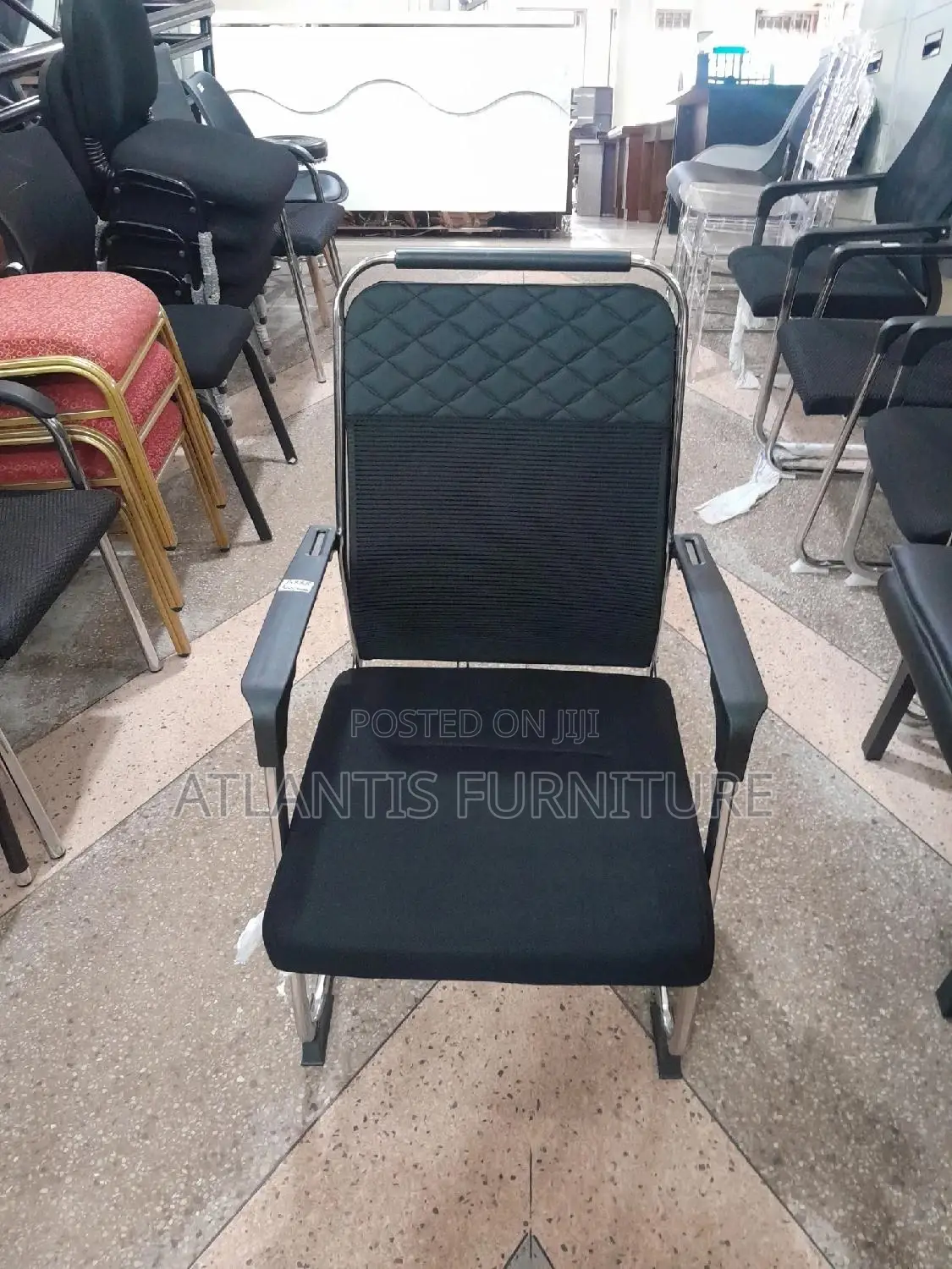 Black Comfortable Chair Board Room