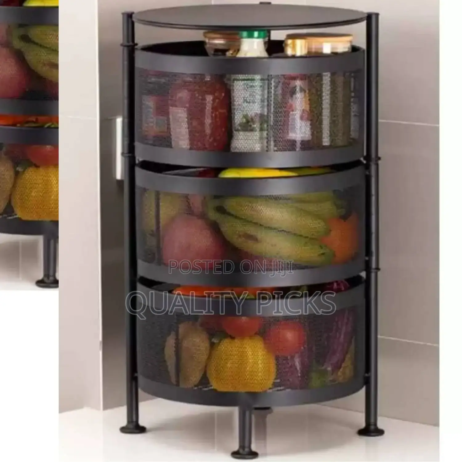 Stainless Rotating Vegetable Storage Rack