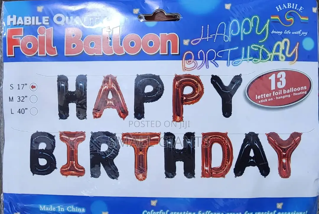 Happy Birthday Foil Letter Set
