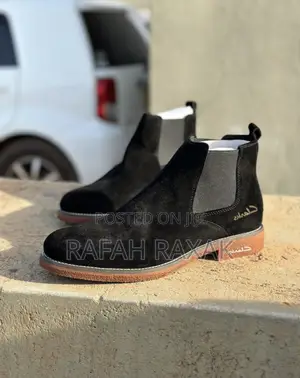 Original Black Suede Clarks Chelsea Boots