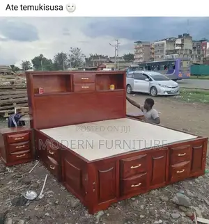 Wooden Mahogany Bed of 6 X 6 Feet Call Us