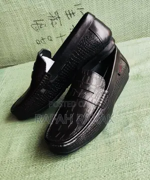 Original Men’S Black Leather Ferragamo Moccasins