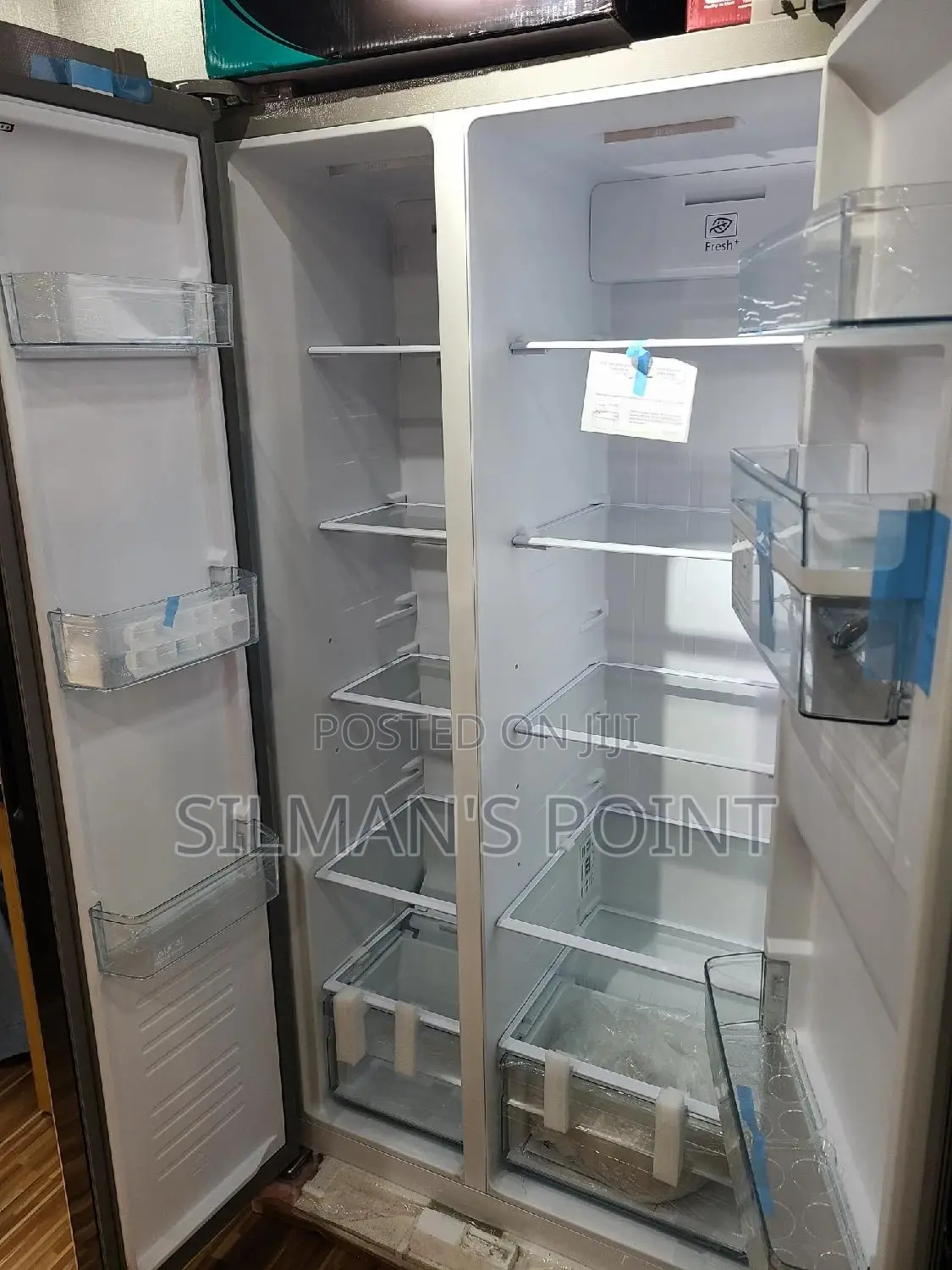 Pixel Glass Finish Fridge Side by Side