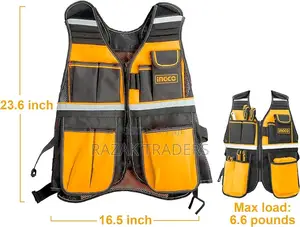 INGCO Work Safety Vest For Men,High Reflective Work Vest