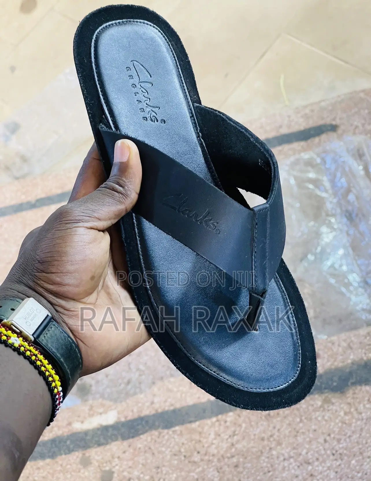 Original Black Clarks Sandals