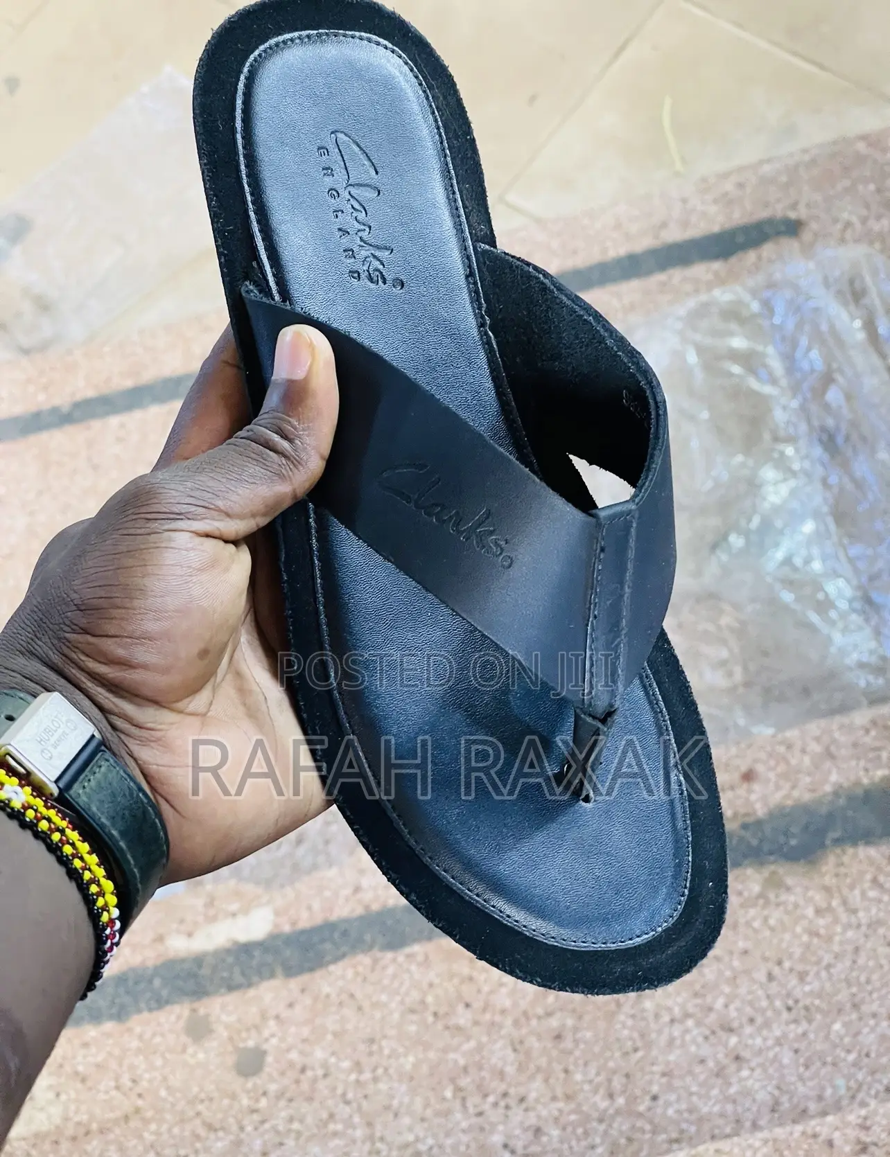 Original Black Clarks Sandals