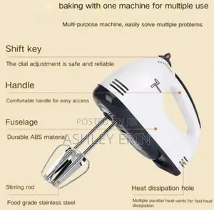 Electric Hand Mixer for Cake -White