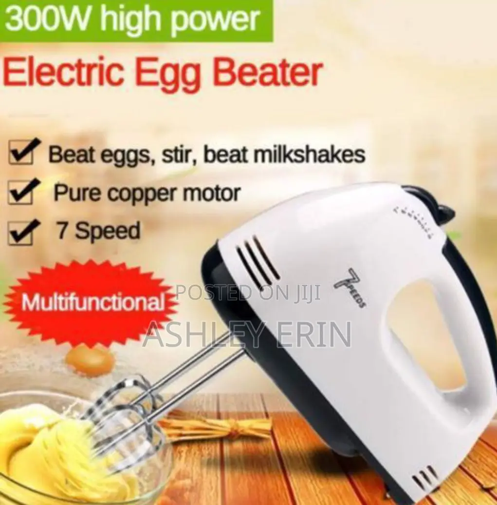 Electric Hand Mixer for Cake -White