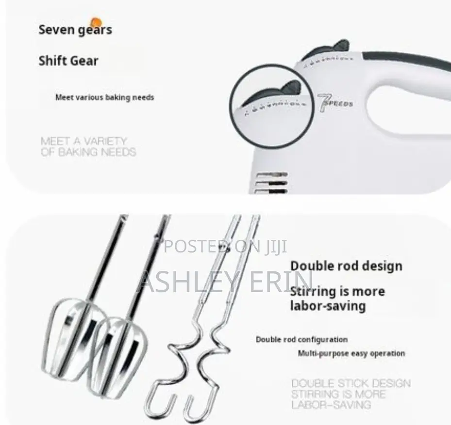 Electric Hand Mixer for Cake -White