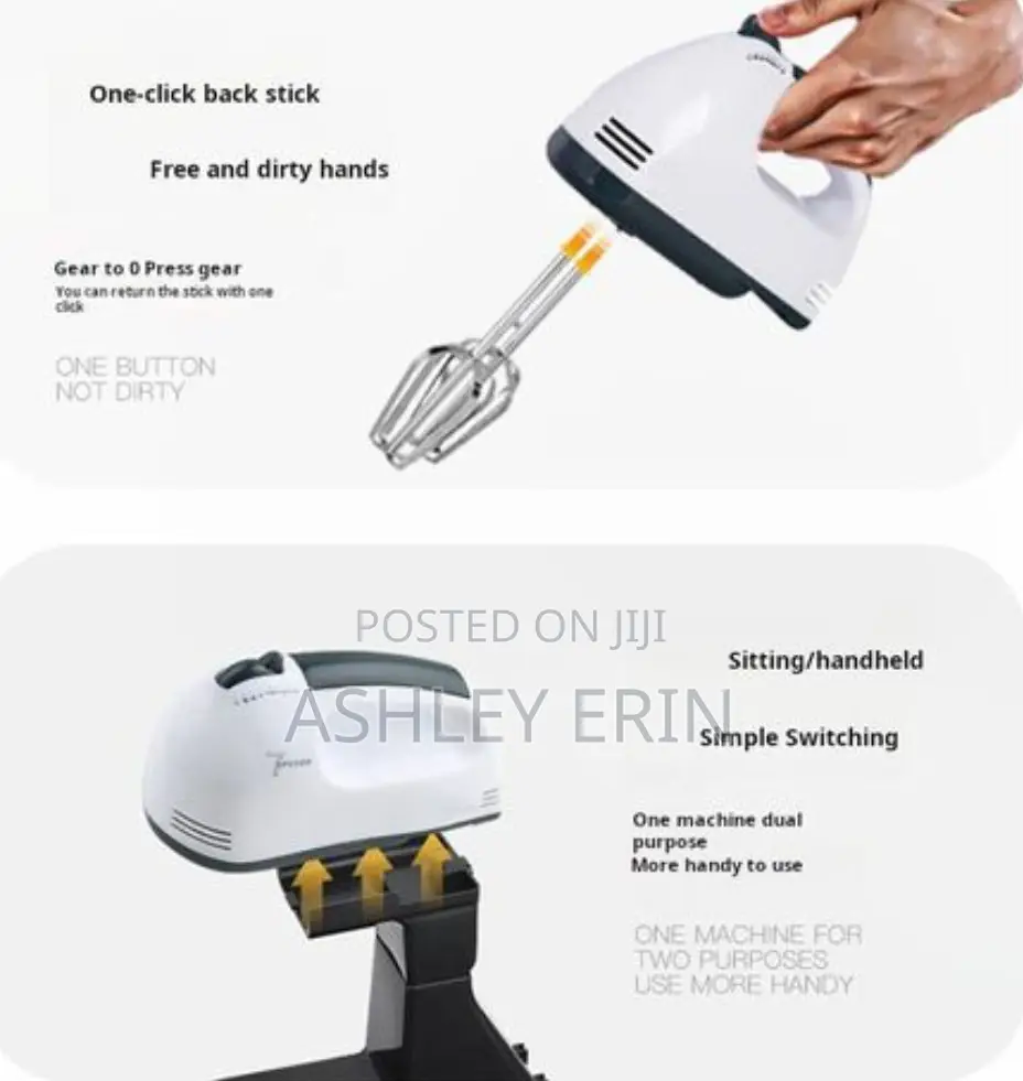 Electric Hand Mixer for Cake -White
