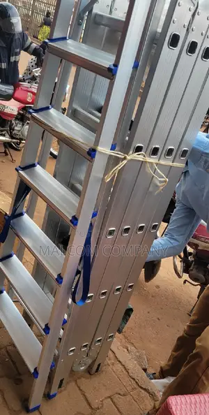Heavy Duty Aluminum(100%) Foldable Ladder 8 Metres 28 Steps.