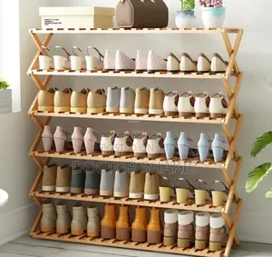 New Foldable Bamboo or Wooden Shoe Rack