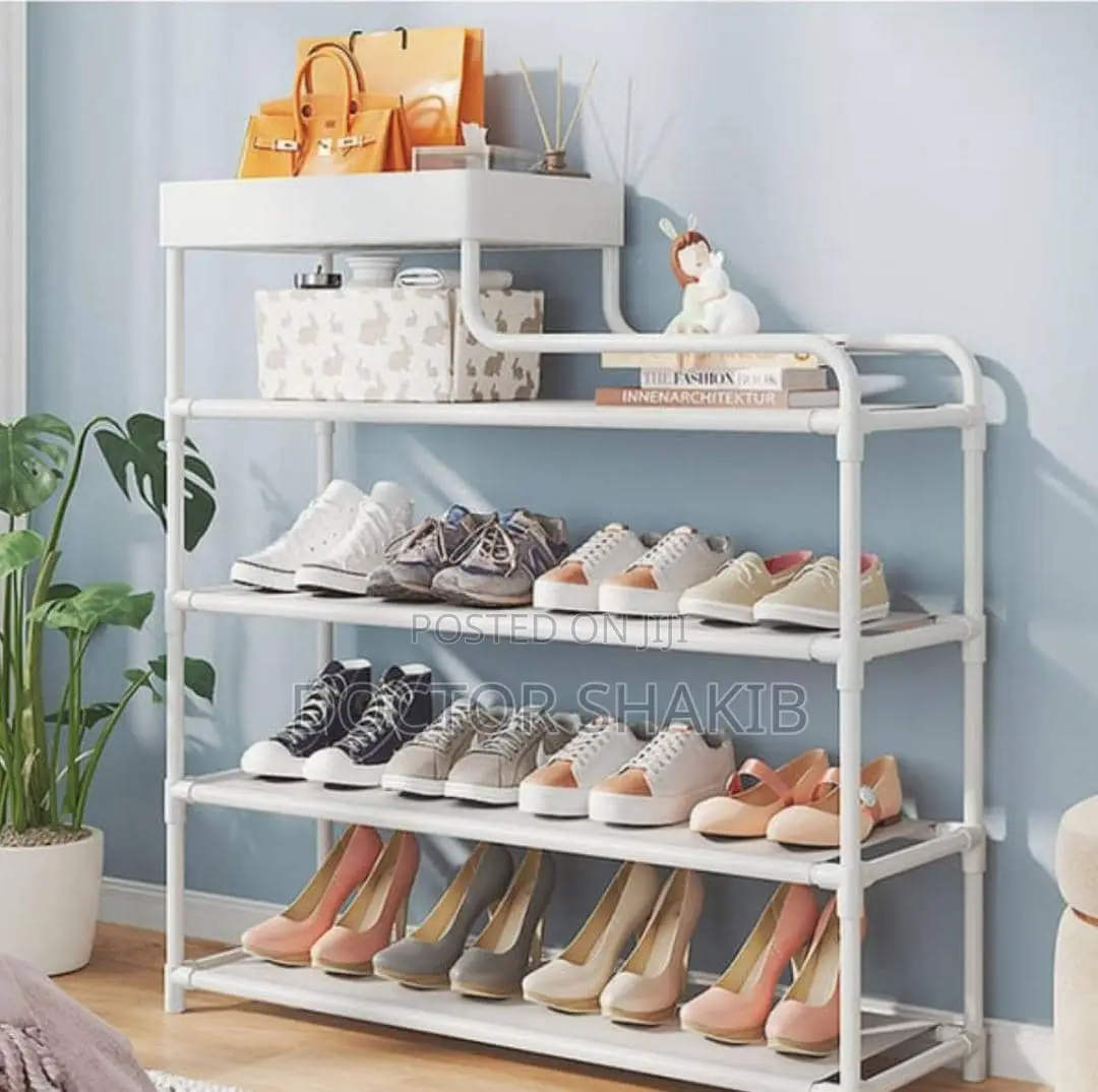 Multipurpose 4-Tier Stainless Steel Shoe Rack