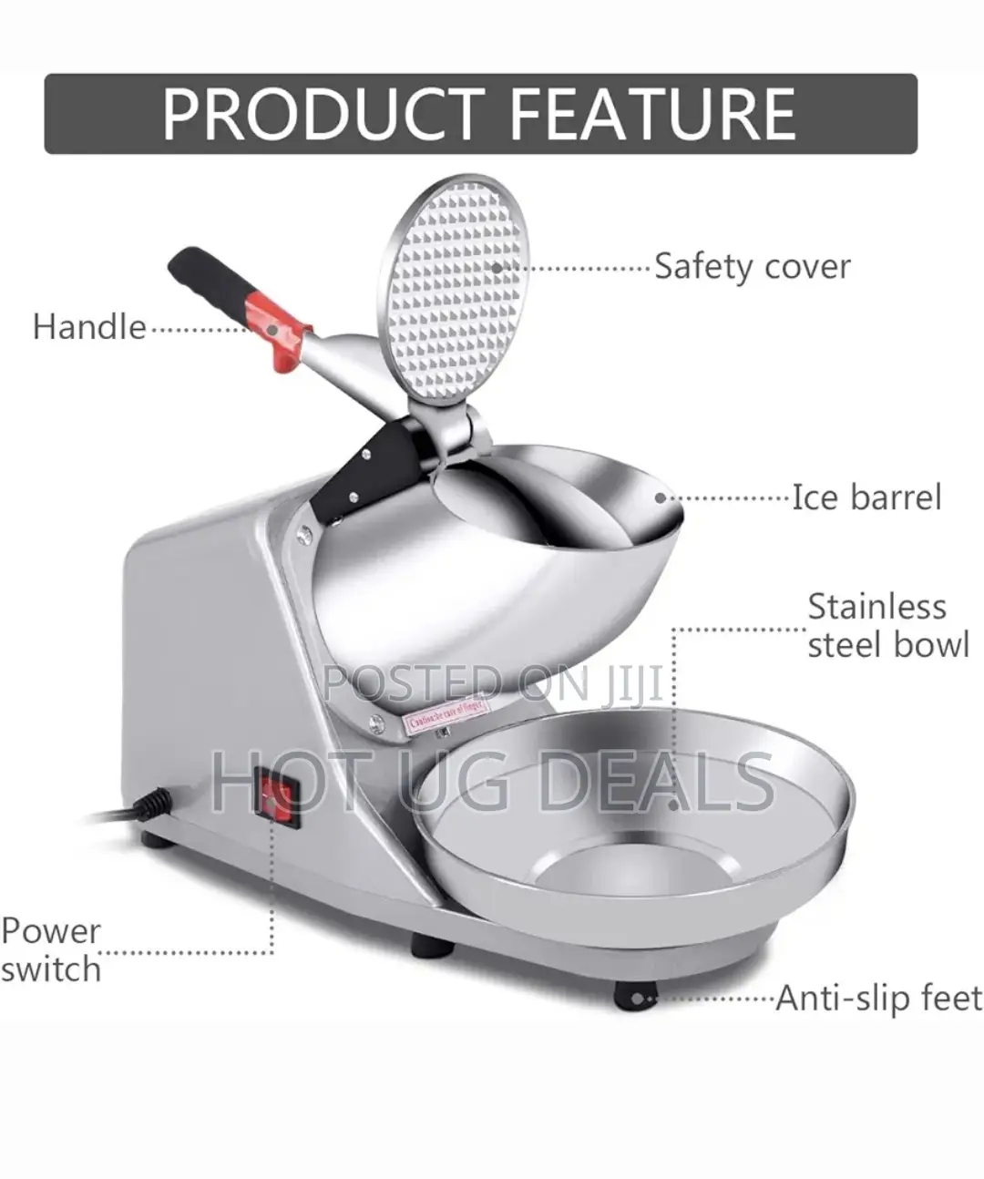 Ice Machine Ice Crusher With Stainless Steel Blade