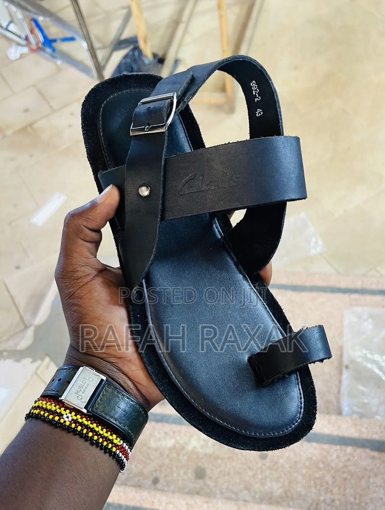 Original Classic Clarks Flat Leather Sandals