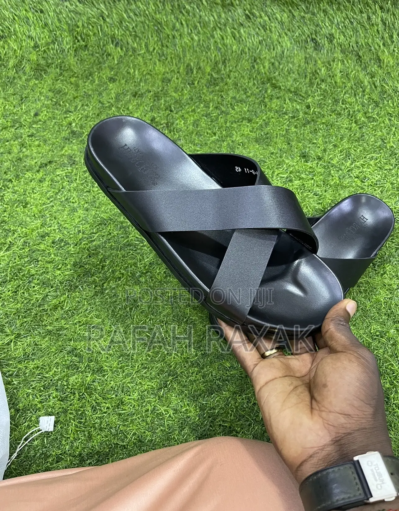Original Hermes Cross Leather Sandals