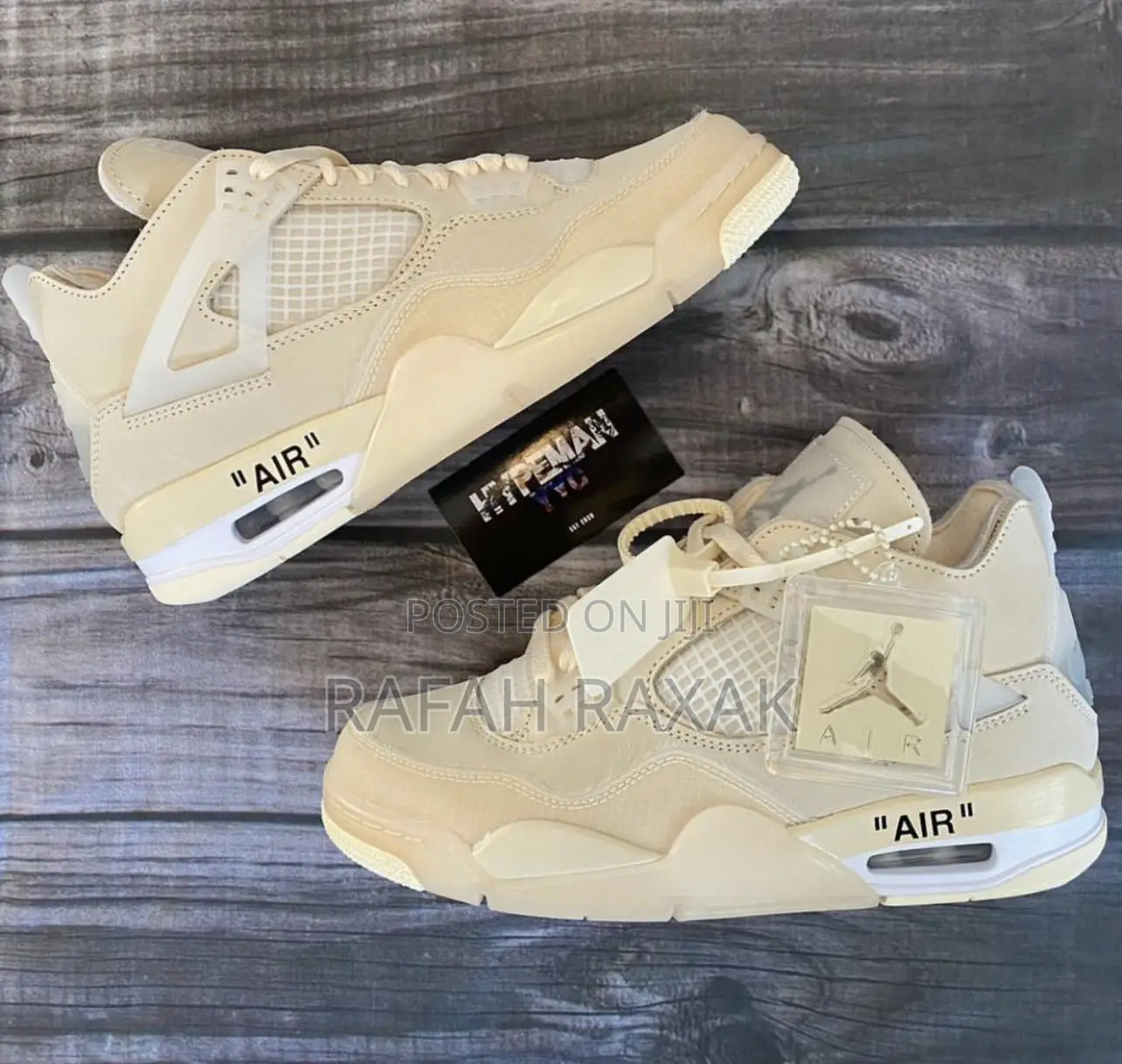 Original Unisex Air Jordan 4 Retro Off-White Sneaker