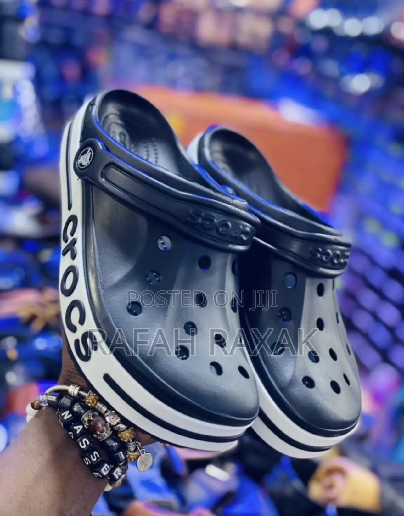 Original Classic Comfortable Black White Rubber Crocs