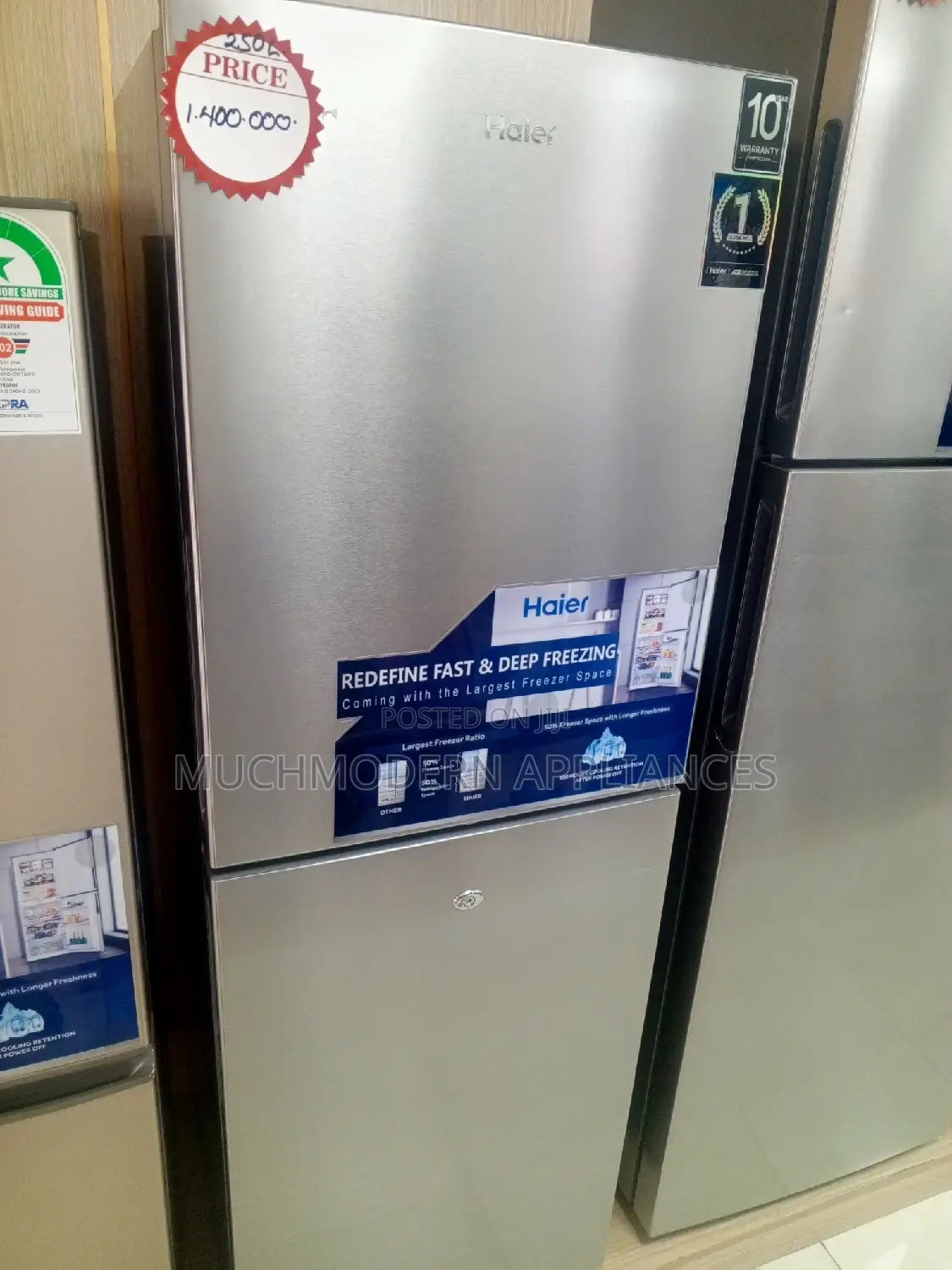 Haier 250 Litres Double Door Fridge