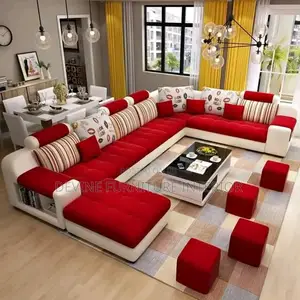 U-Shaped 11 Seaters With Small Puff and Centre Table