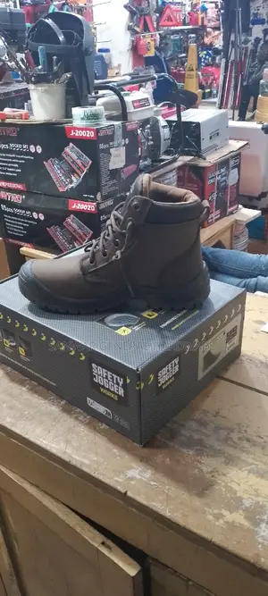 Safety Jogger Leather Brown Shoes Steal Toe