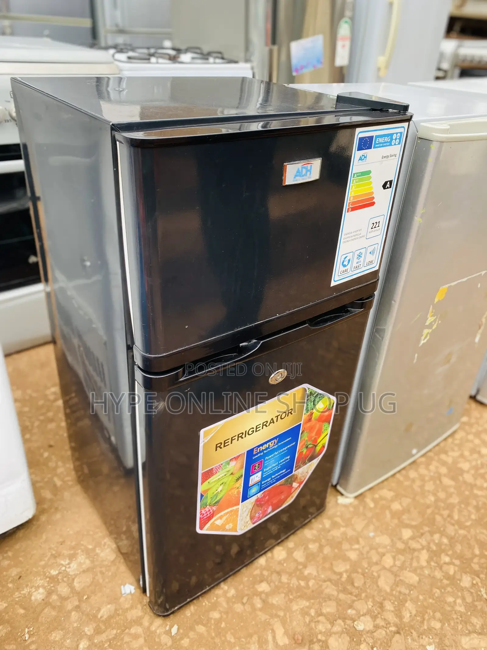 Black Adh Double Door Fridge