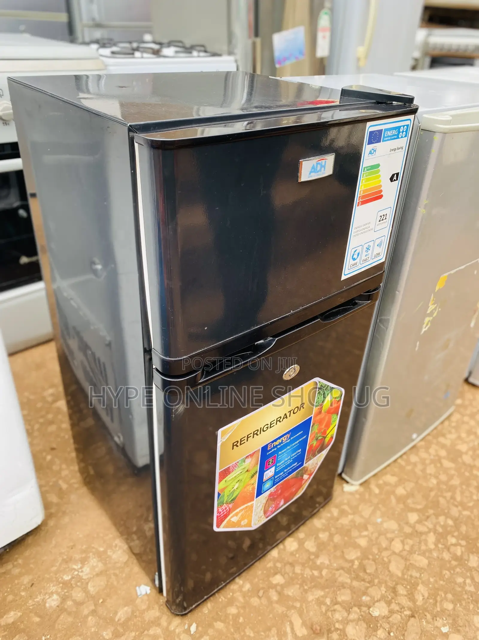 Black Adh Double Door Fridge