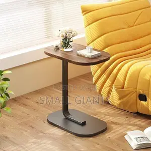 C-Shaped Small and Portable Sofa Side Table