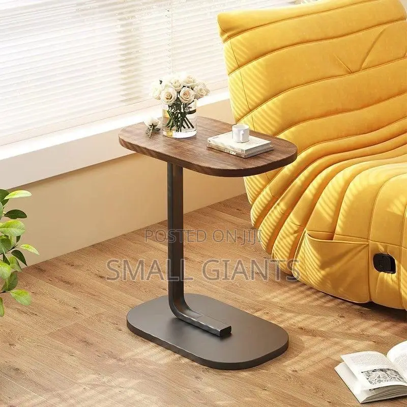 C-Shaped Small and Portable Sofa Side Table