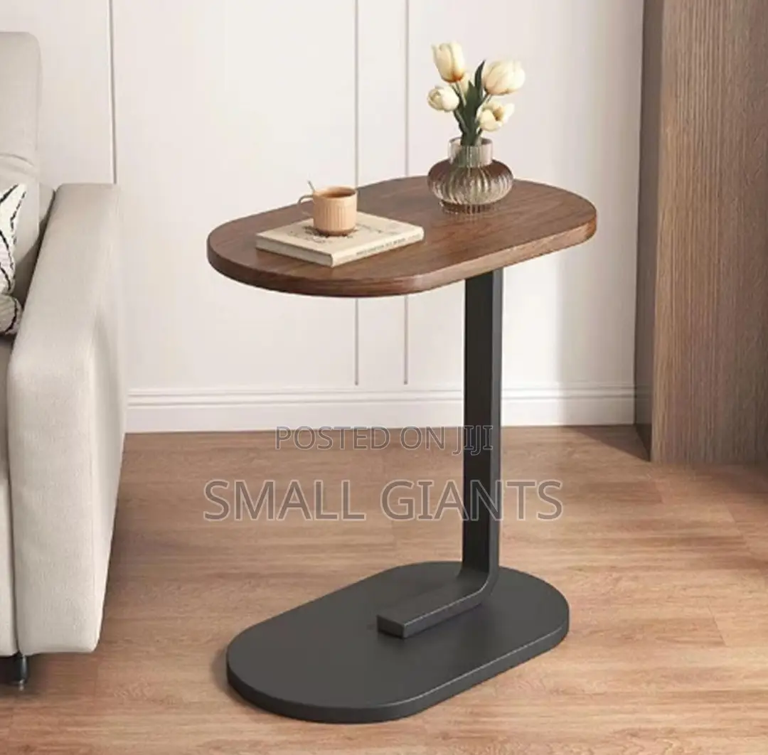C-Shaped Small and Portable Sofa Side Table