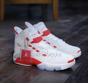 Original Unisex Jordan 6-17-23 White University Red Sneaker