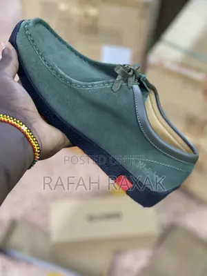 Original Green Suede Clarks Wallabees